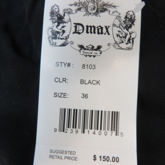 Men's Black Jeans from Dmax Jeans Co. 36W x 32L - Picture 4 of 4
